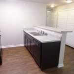 Brand-new kitchen in October Station apartment building