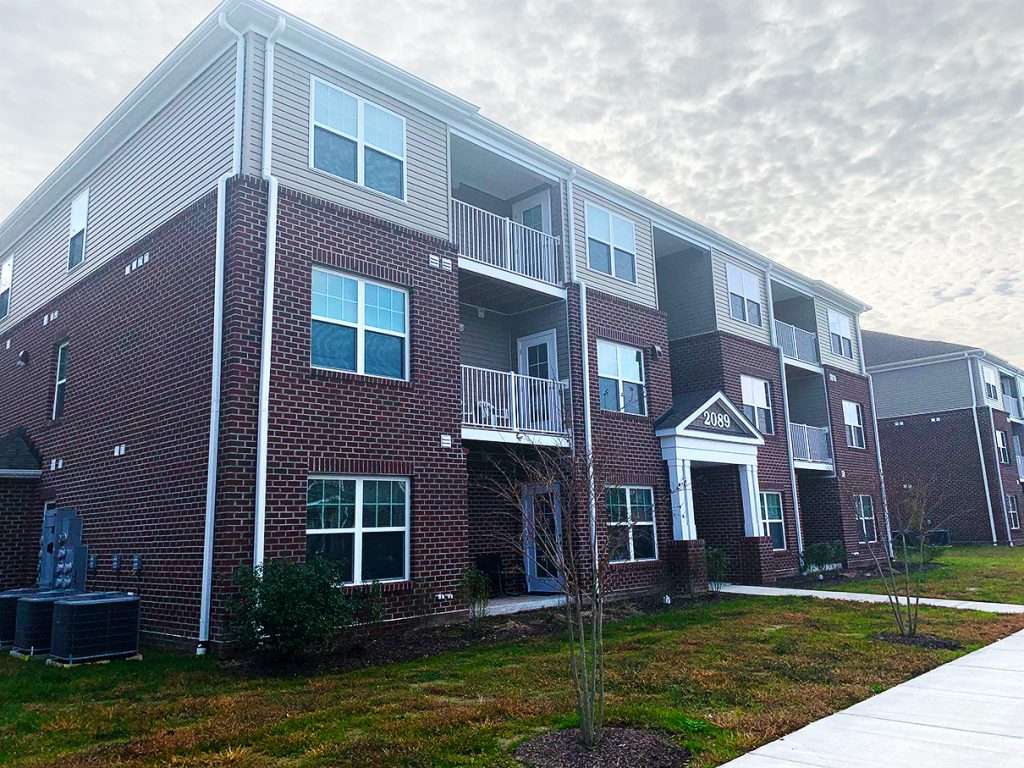 October Station exterior apartment building