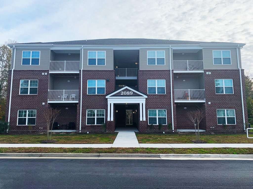 October Station exterior apartment building