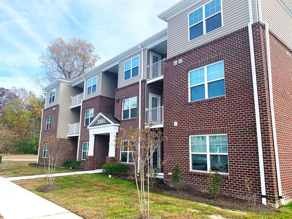 October Station exterior apartment building